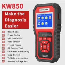 Сканер KONNWEI OBD2 KW850, профессиональный диагностический инструмент для проверки двигателя (art.: 3920c60cb3b12)