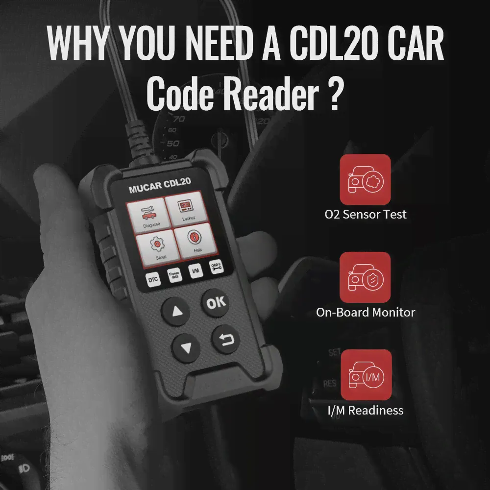 Диагностический сканер MUCAR CDL20 Eobd Obd 2, профессиональный автомобильный диагностический инструмент, для проверки ошибок двигателя автомобиля (art.: 3920c1ff23802)-3